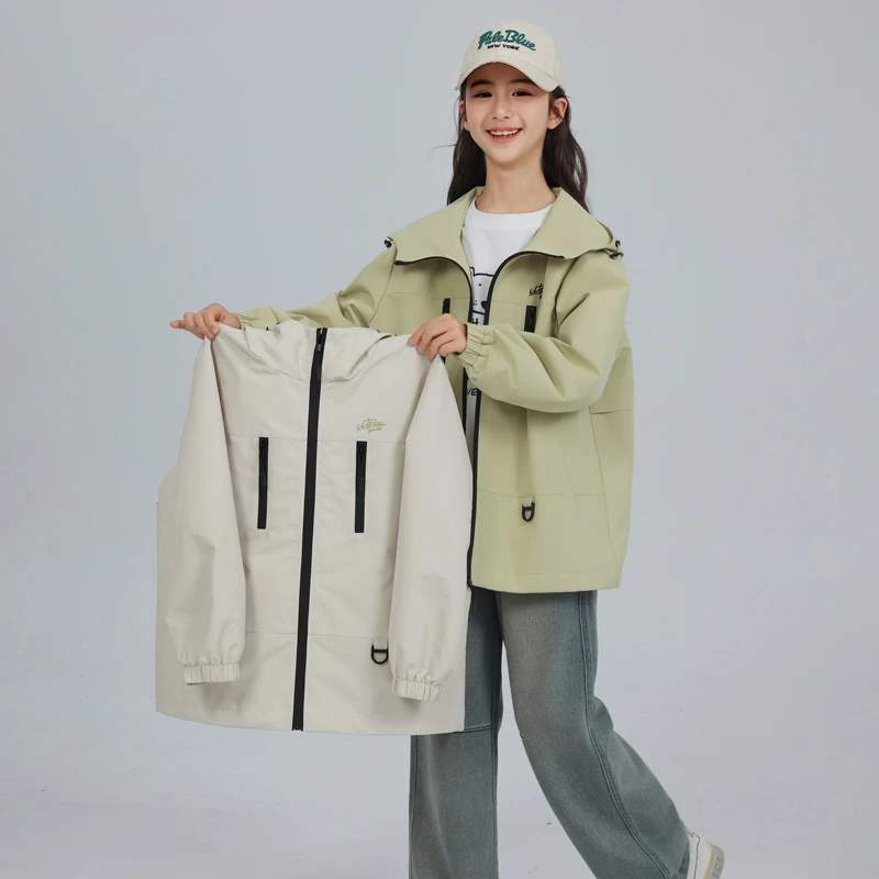 1809女童外套儿童2025新款春装中大童女孩宽松休闲洋气运动风上衣