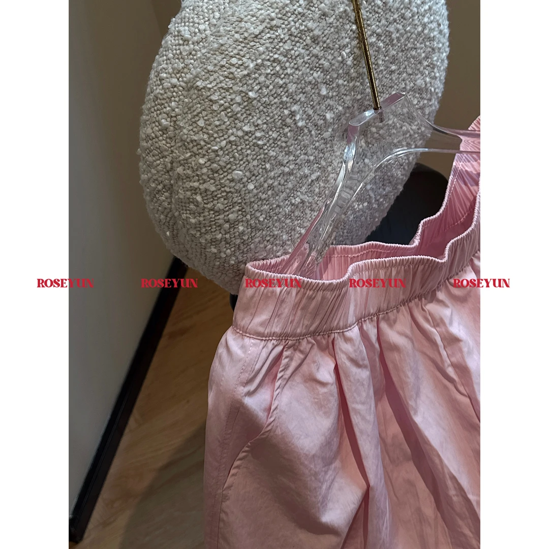 【Rose Yun】盐盐夏至 裸感度假风空气直筒裤  JY035052