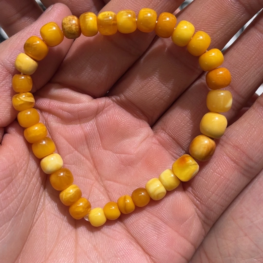 蜜蜡未镶嵌手链东西特别好