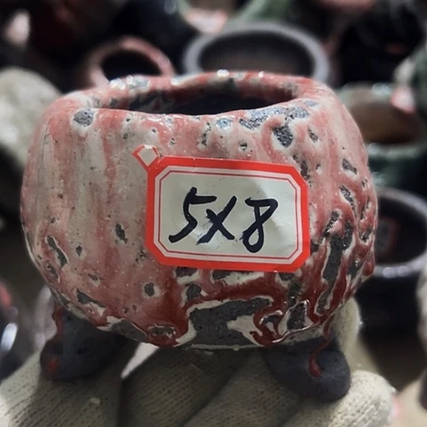 红陶粗陶花盆手工