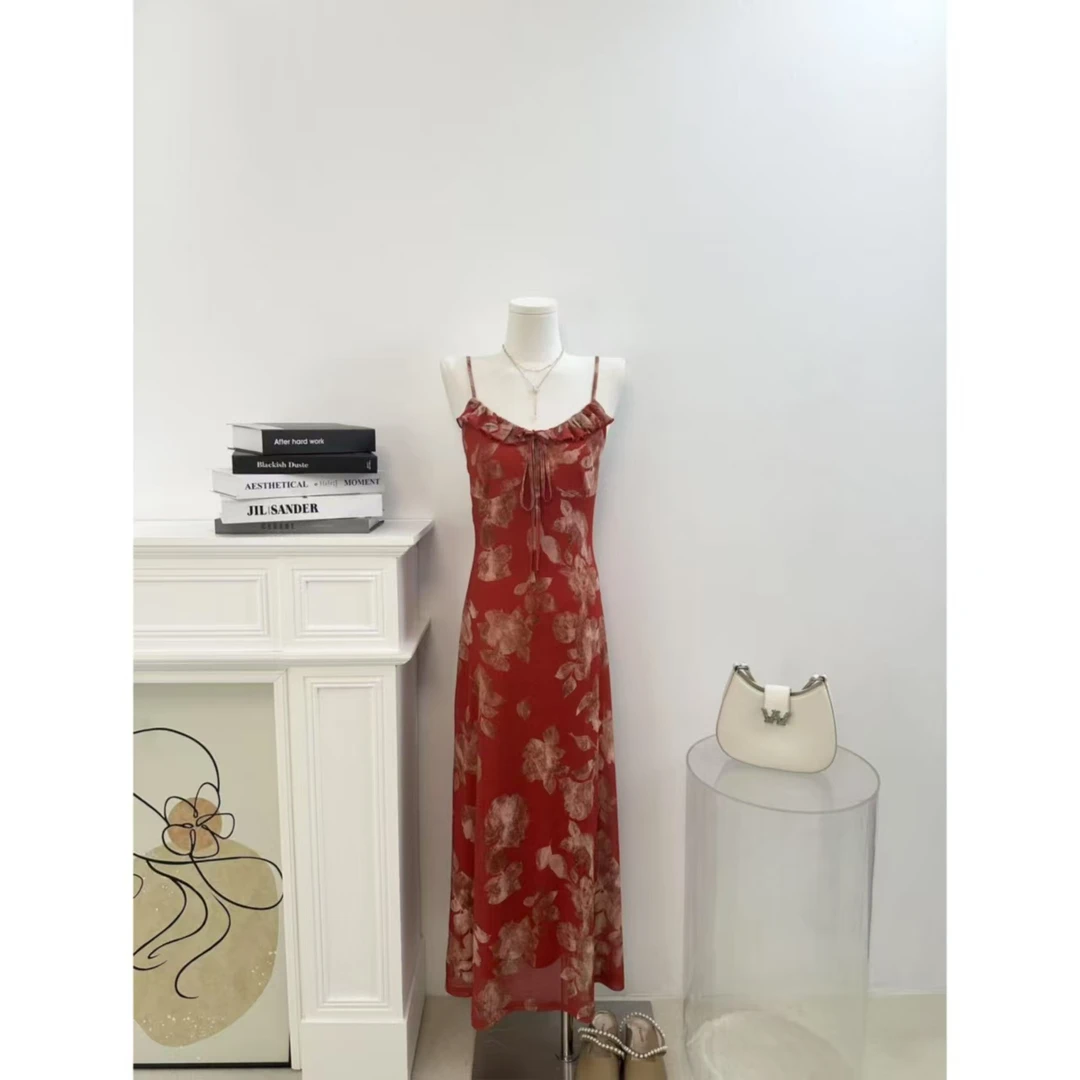 2025新款纯欲性感法式显瘦气质高级吊带连衣裙编号101-200