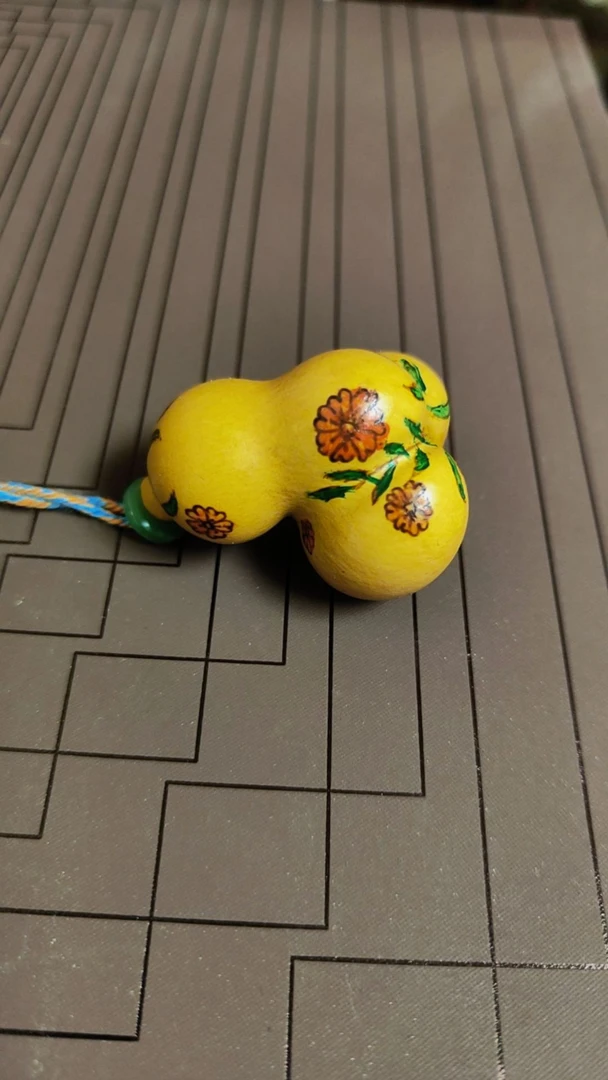天然葫芦烙画彩绘挂件金蟾葫芦文玩葫芦福禄特色手工艺天然木