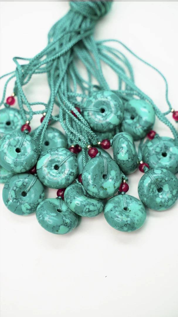 非金属珐琅吊坠 唐三彩平安扣 H4号