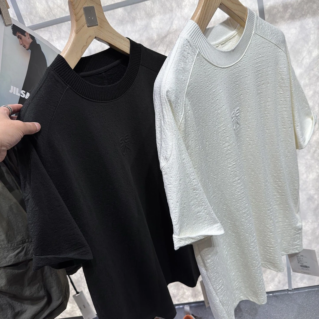 压轴硬货！杭州货！质感超赞 意大利定制 立裁男宽松短袖T恤3378