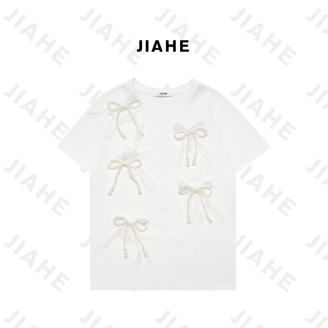 【珈禾直播】’蝶影‘深圳南油轻奢立体绣花重工原创设计短袖2025