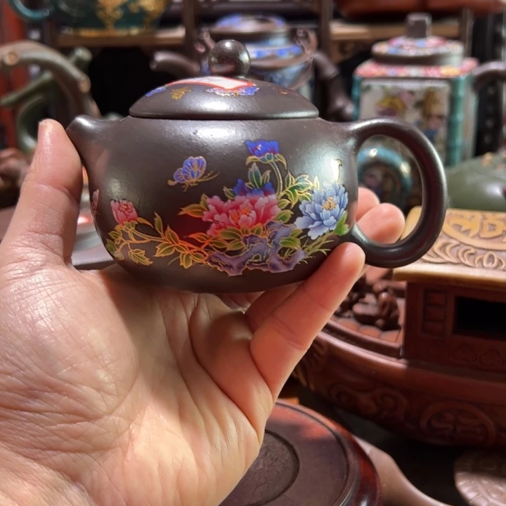茶壶紫砂紫砂壶收藏起来了！