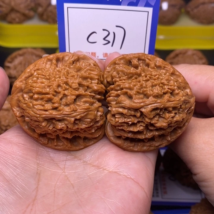 把件文玩核桃46三角疆c317