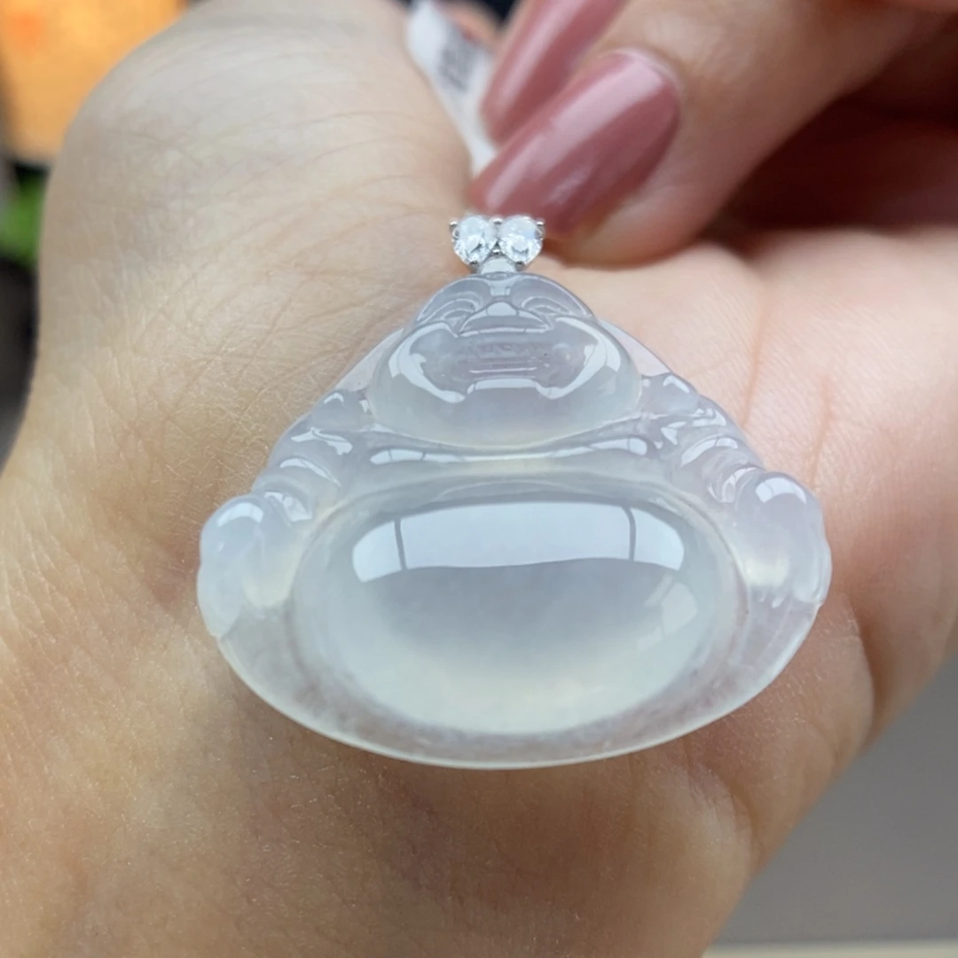 翡翠18K金镶嵌颈饰吊坠60