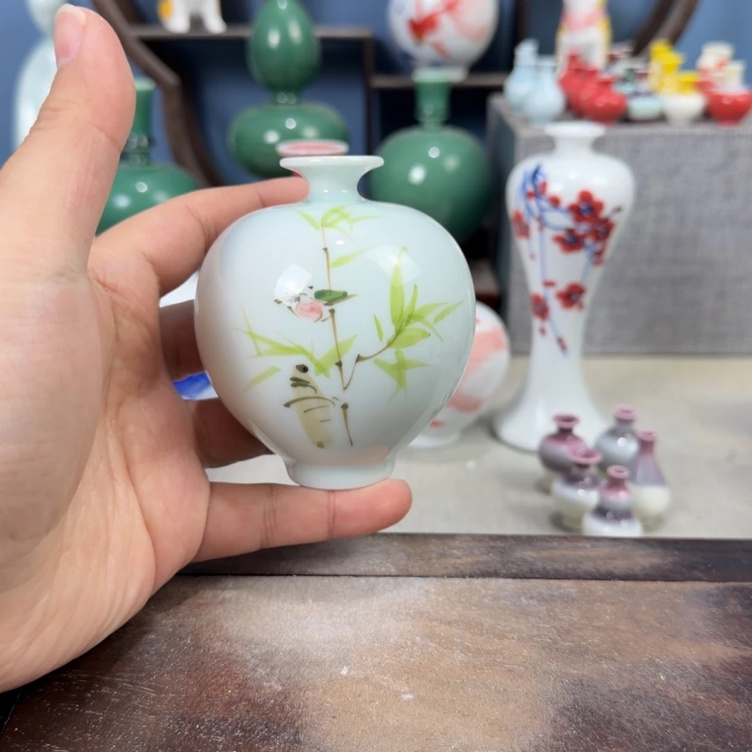 陶瓷手工小花器摆件