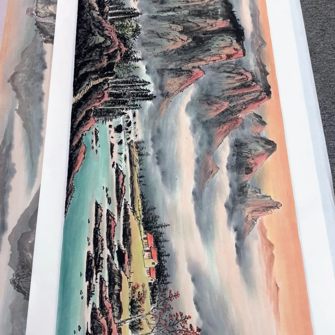 关***号国画绘画作品多次参加