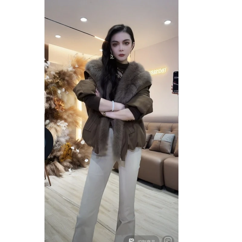 【YING FASHION】莹老板-时尚气质百搭毛领草草 91170512