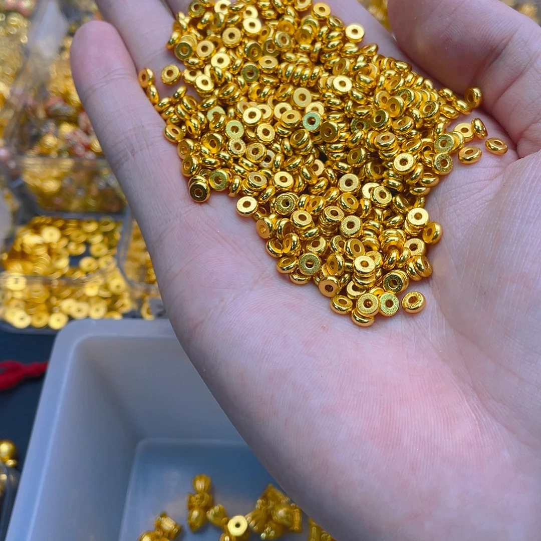 锆石铜合金算盘珠隔片5mm10个