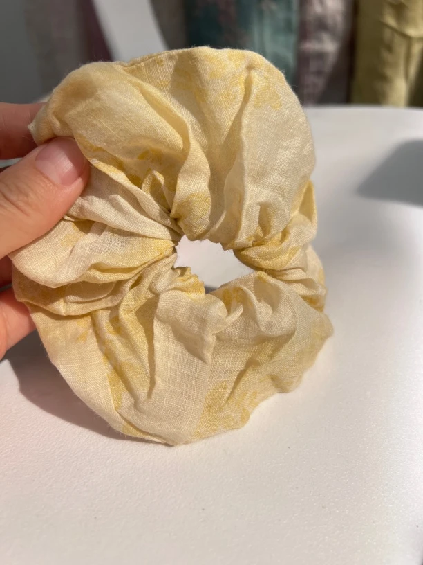 发圈苎麻连衣裙配饰