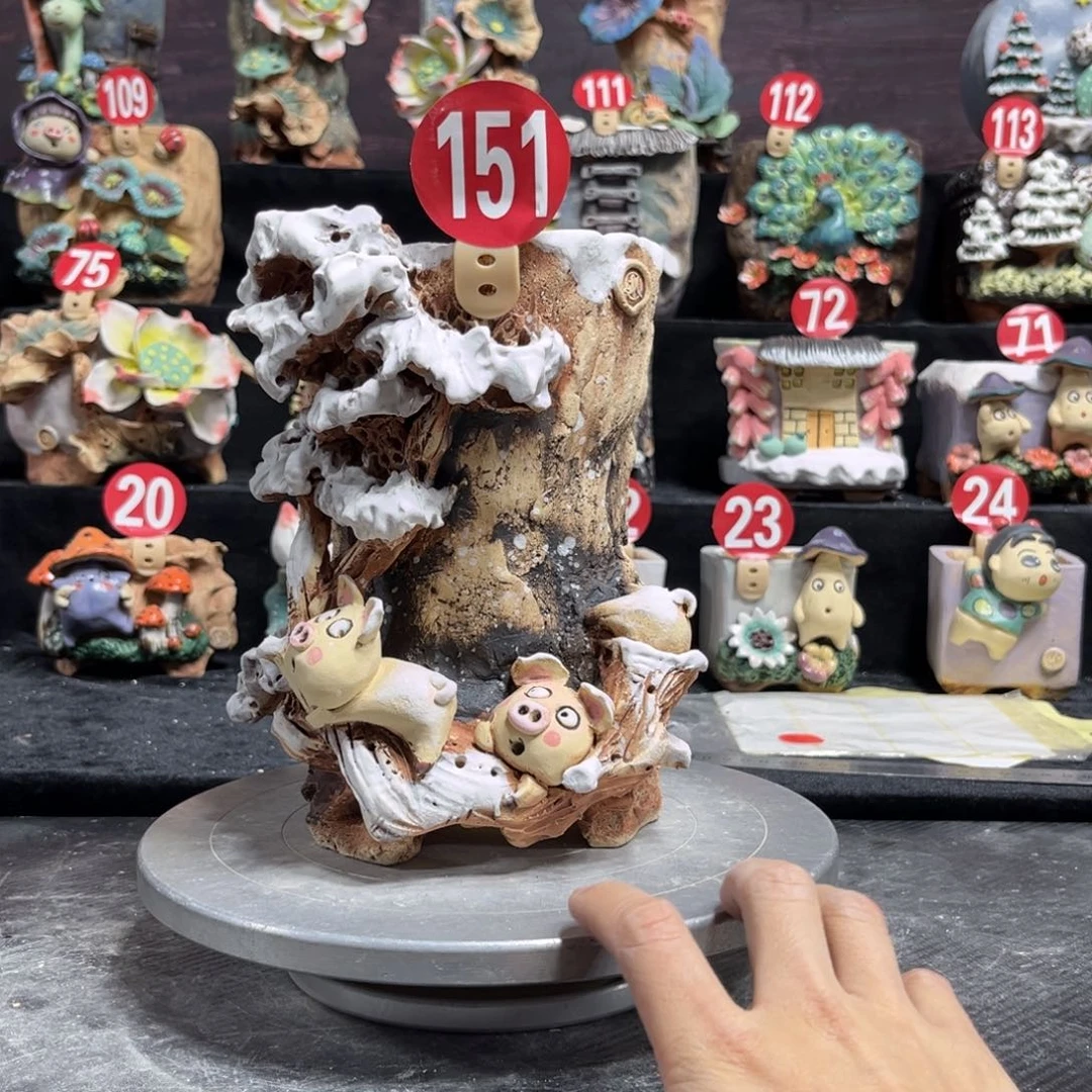 红陶下****@白狐花器多肉花盆