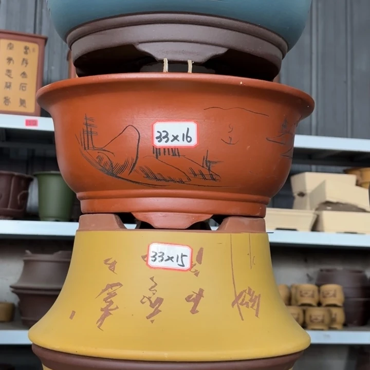 紫砂花盆100-4。