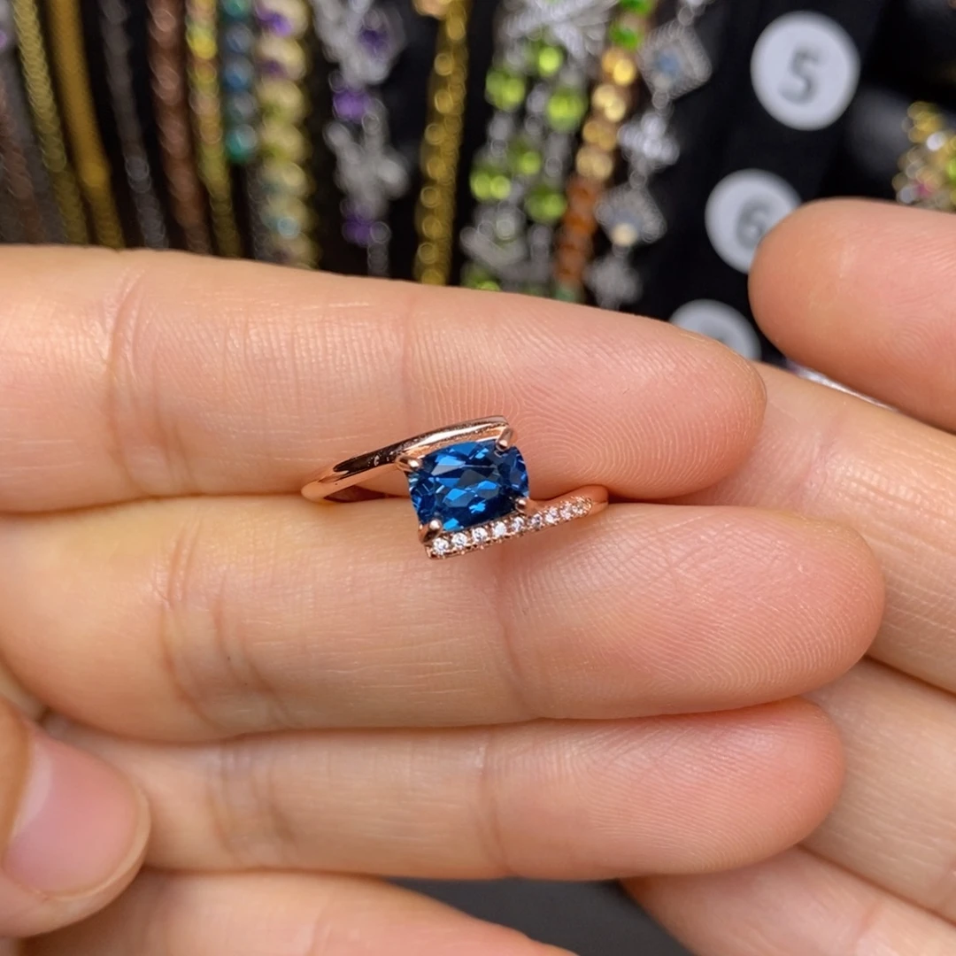 戒指银S925镶嵌托帕石