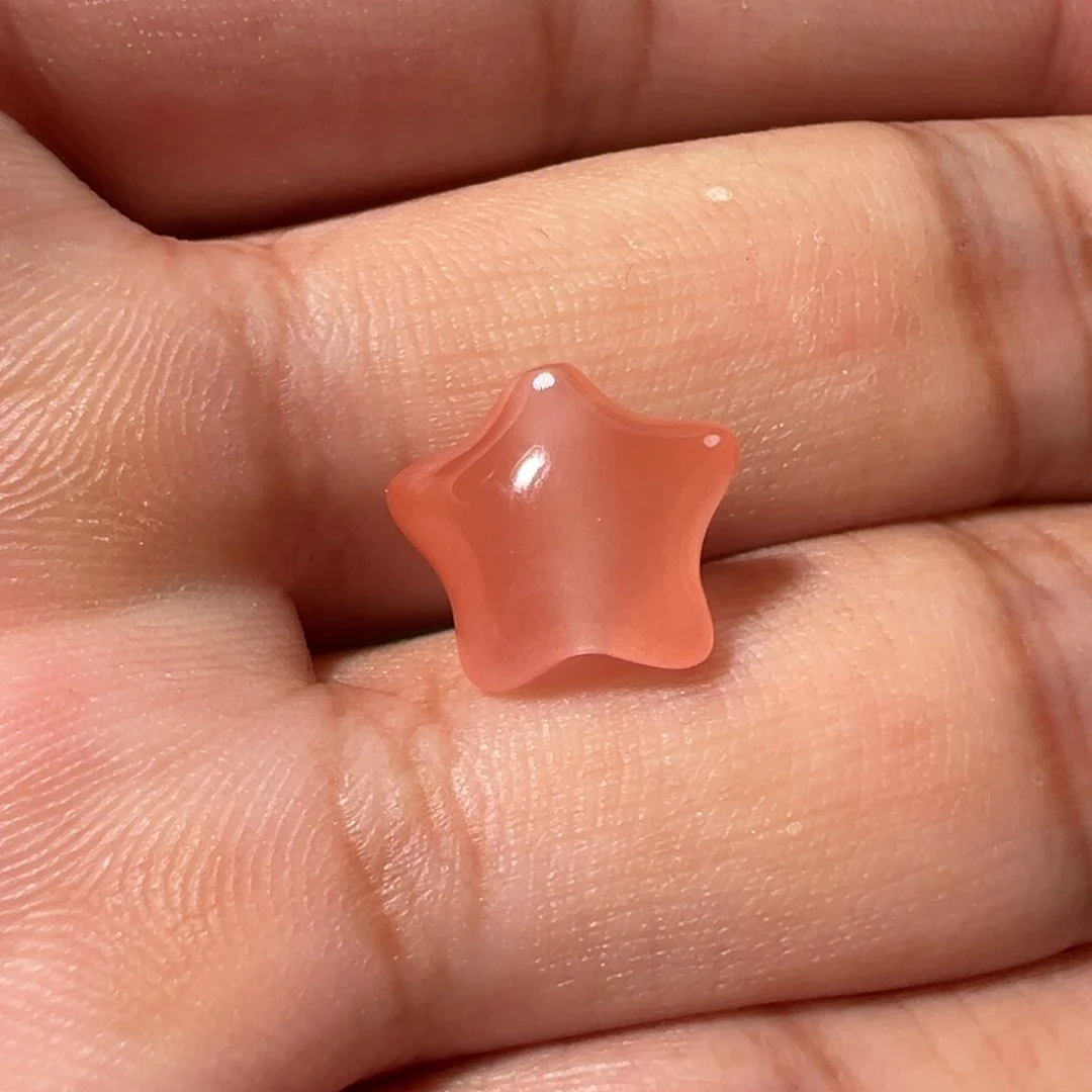 南红玛瑙冰飘未镶嵌五角星1