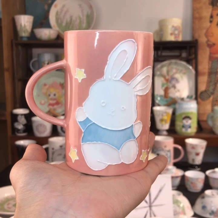 浔也手作立体釉陶瓷杯瑕疵不退不换