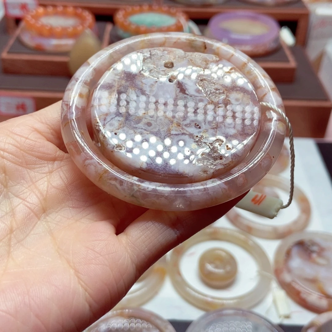 软***鱼玛瑙/玉髓未镶嵌手镯