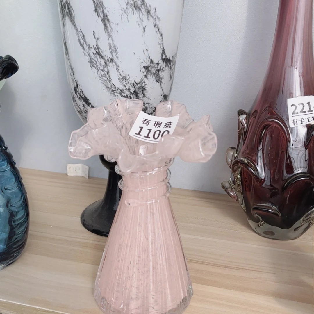 琉璃1100瓶可瑕疵 花瓶摆件高18