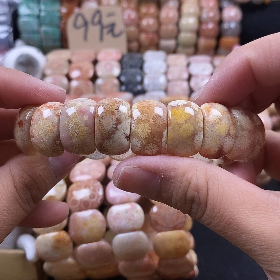 硅化珊瑚（珊瑚玉）未镶嵌手牌 上新38