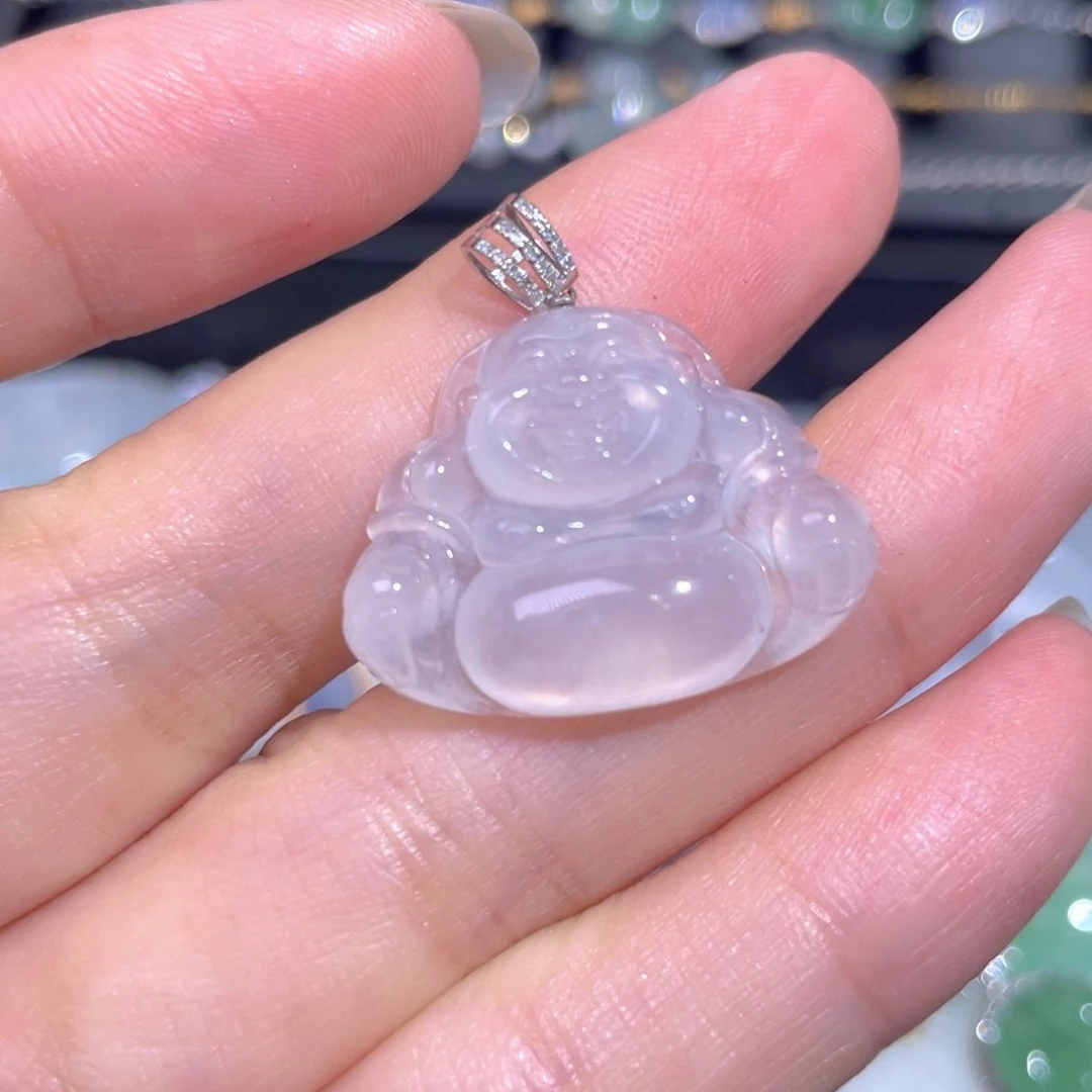 颈饰18K金镶嵌翡翠翡翠