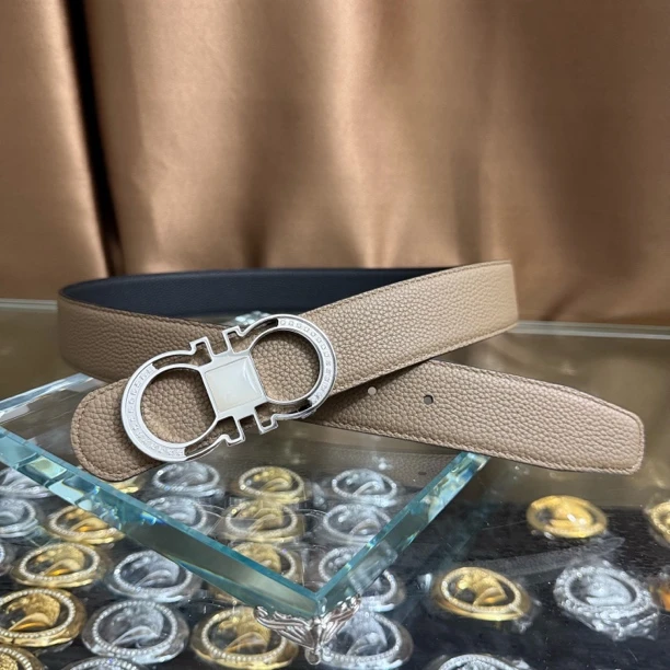 菲拉天然玉石新款皮带男士百搭高档休闲牛皮腰带青中老年时尚商务