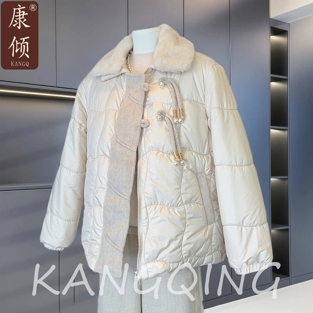 国风妈妈冬装短款棉服外套2025新款中老年女装洋气翻领棉袄上衣服