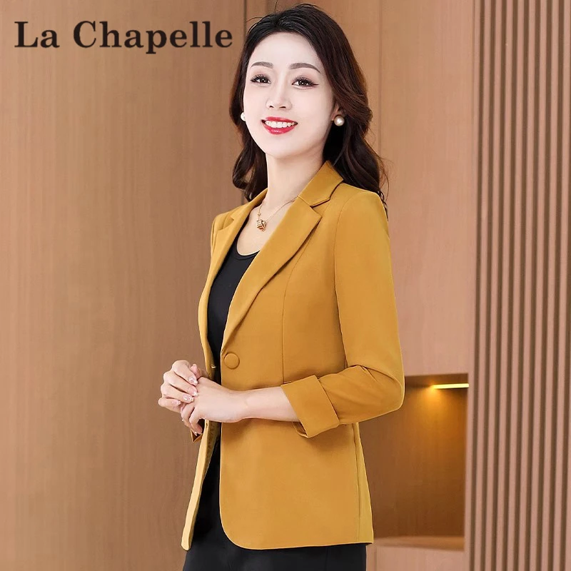 拉夏贝尔小西装外套女士2025新款春秋季高端休闲品牌妈妈成都西服