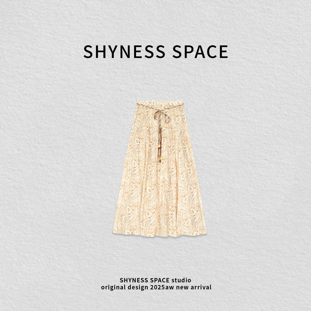 常规拼接休闲风法式春风半身裙印花连衣裙提花迷彩风KZ005