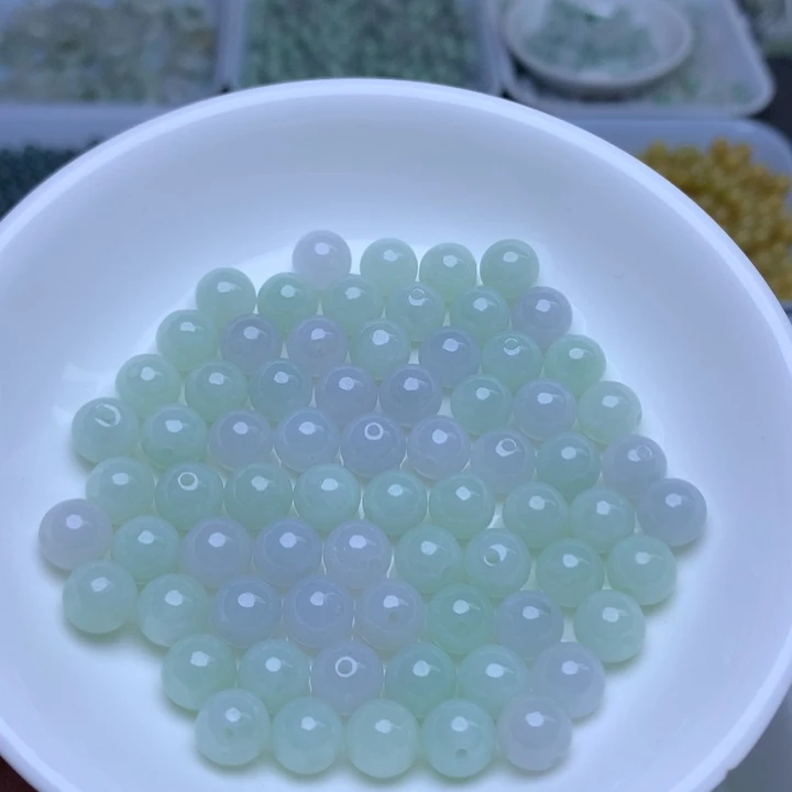 散珠翡翠卡7.8冰绿白10个