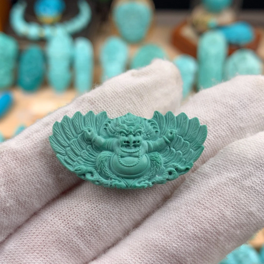 绿松石未镶嵌大鹏鸟