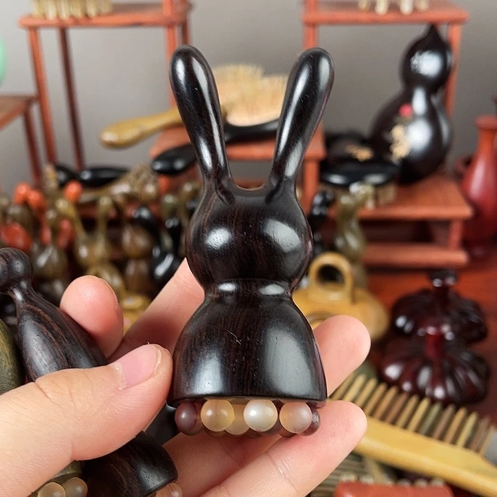 紫光檀小兔子紫光檀