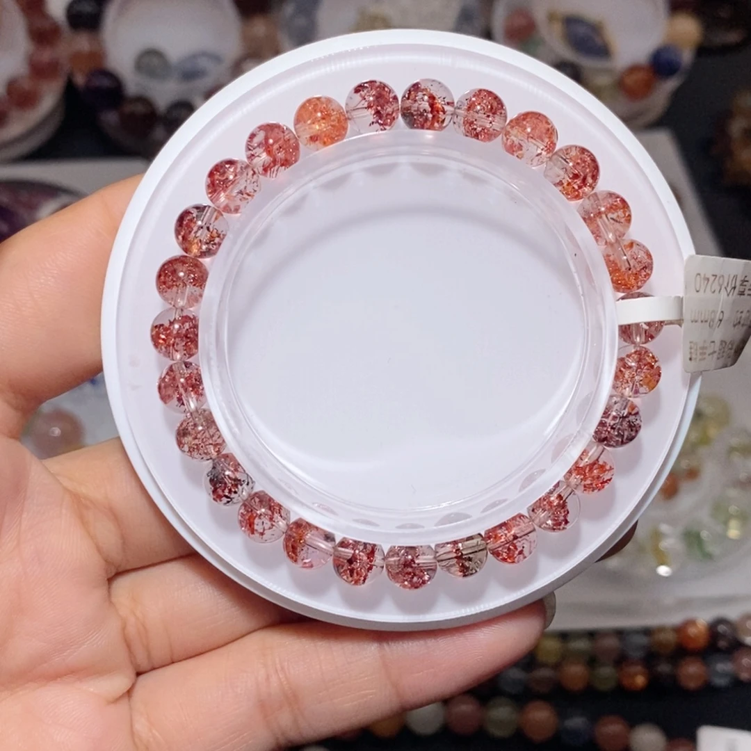 水晶手链未镶嵌金草莓手链6.8