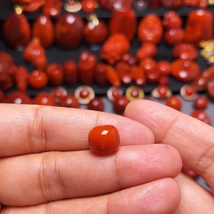 南红玛瑙未镶嵌配饰火焰纹老型10.8mm
