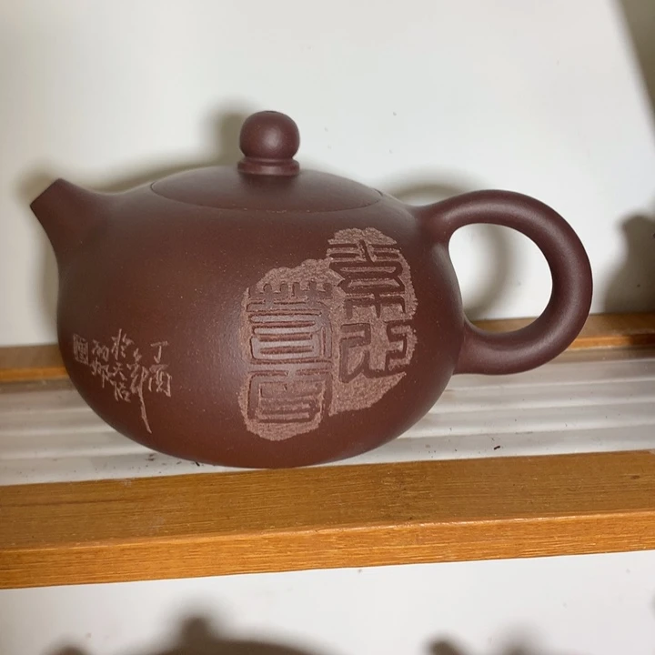吳***森茶壶紫砂老厂紫泥嵌盖西施紫泥瑕疵