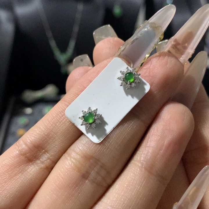 翡翠银S925镶嵌戒指