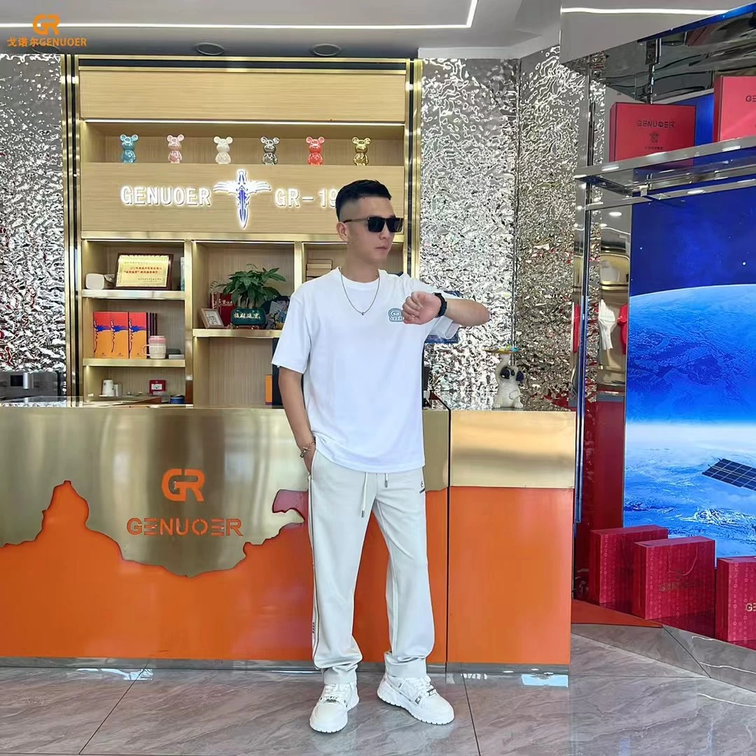 戈诺尔潮牌男装夏季短袖T恤衫时尚印花夏天半袖体恤