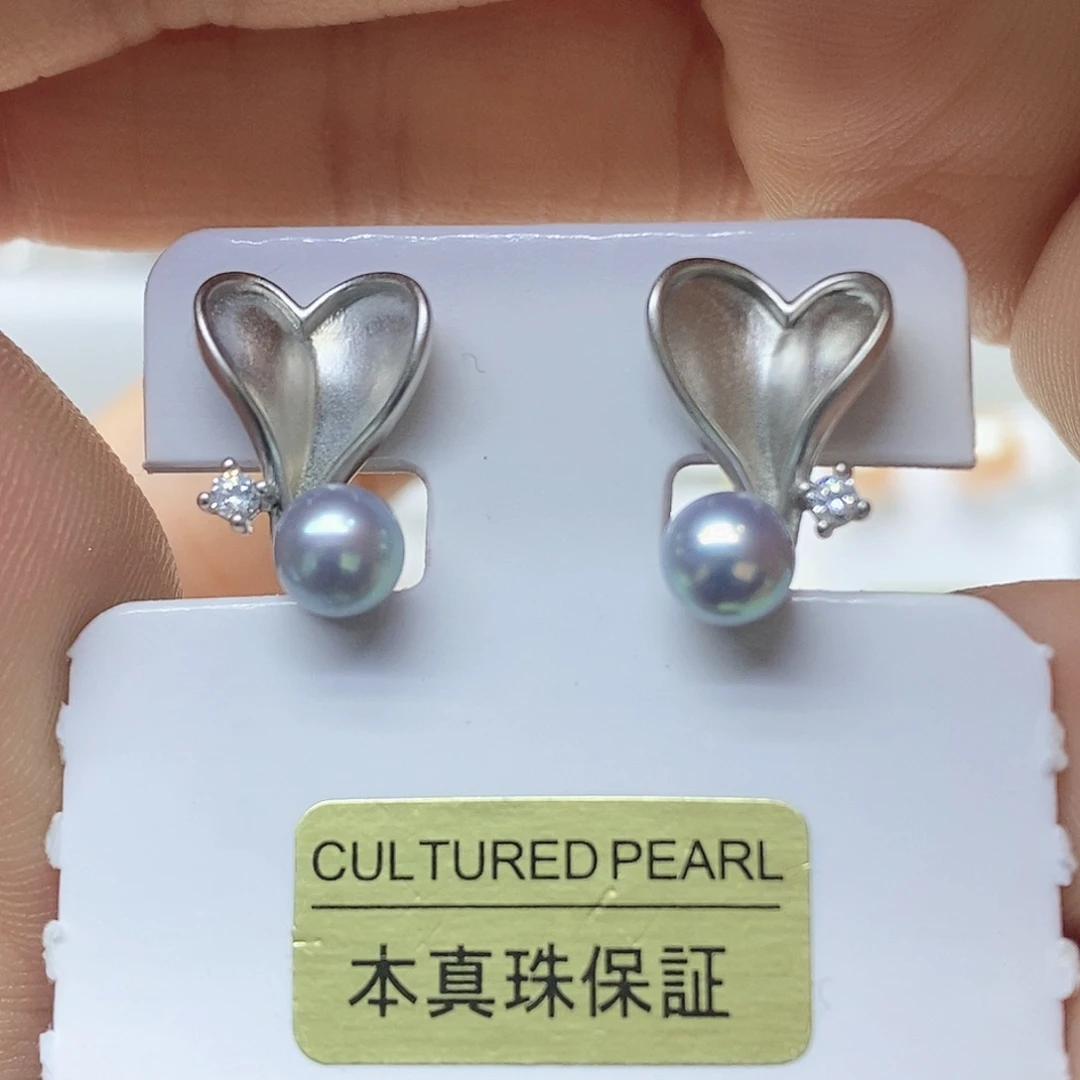 未镶嵌耳钉淡水珍珠