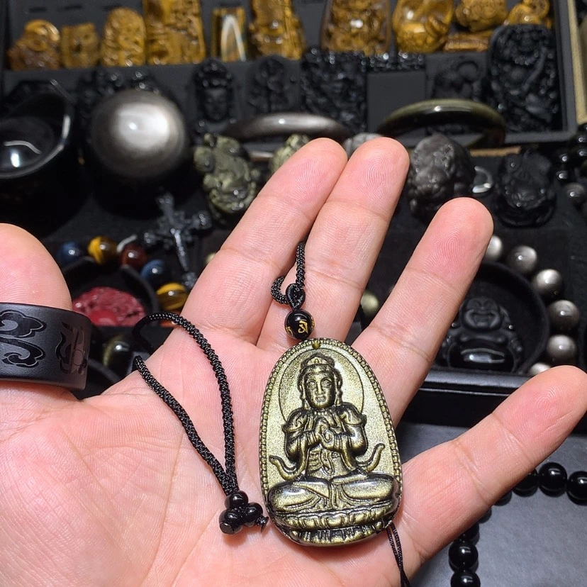 【闪购商品】黑曜岩珠宝奇石未镶嵌静**深