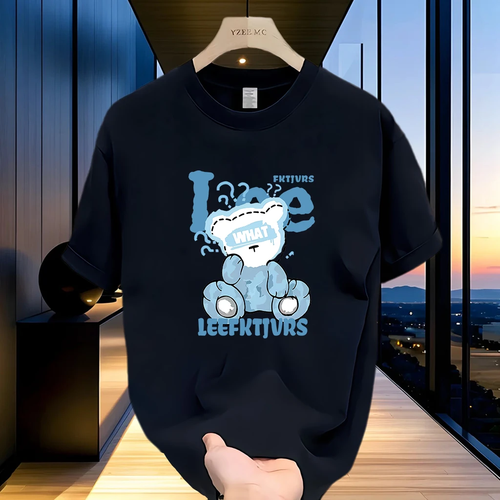 美式痞帅重磅纯棉短袖T恤青年男女款夏季ins潮牌男士圆领百搭上衣