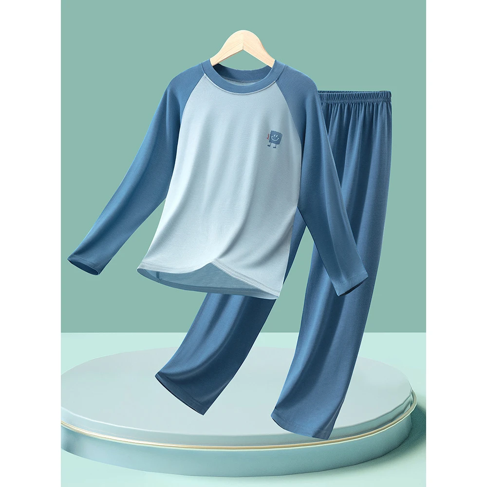 儿童夏季男童女童宝宝睡衣家居服夏装空调服薄款短袖中大童卡通童