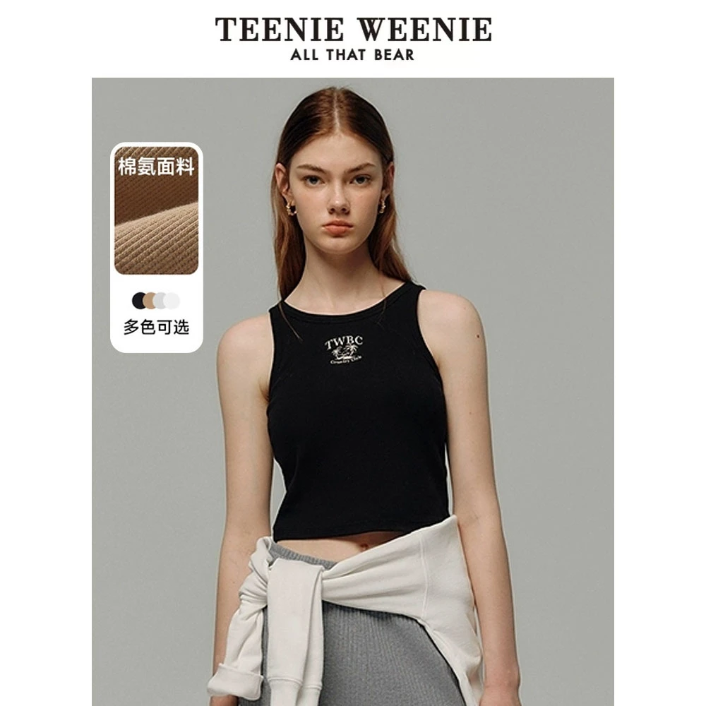 Teenie Weenie小熊圆领T恤25潮流美式舒适胸垫背心TTRA256311N