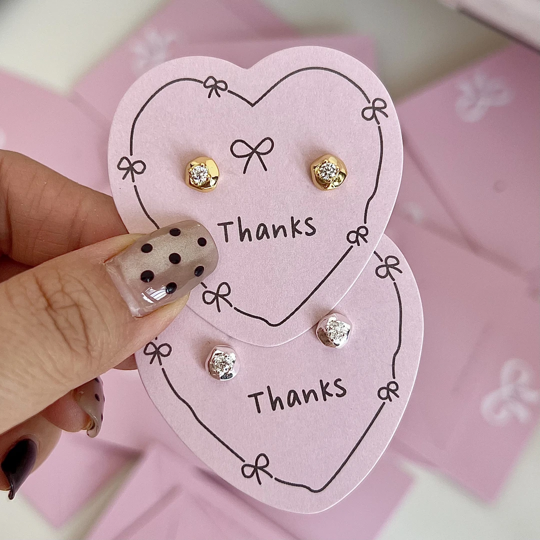 925银合成锆石耳饰 韩国ins锆石立体纯银耳钉