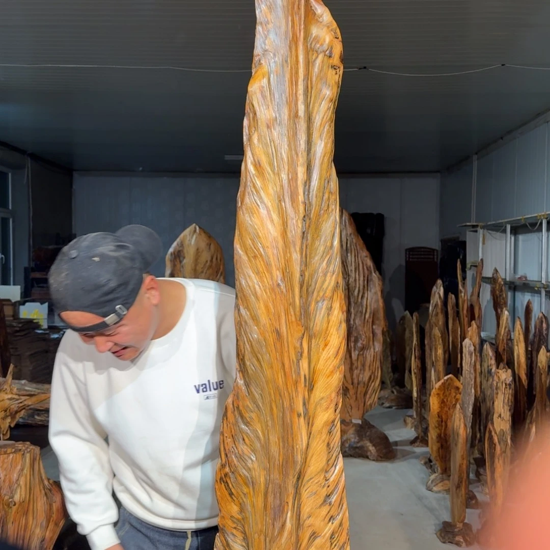 幸***院木佳友琥珀木摆件5