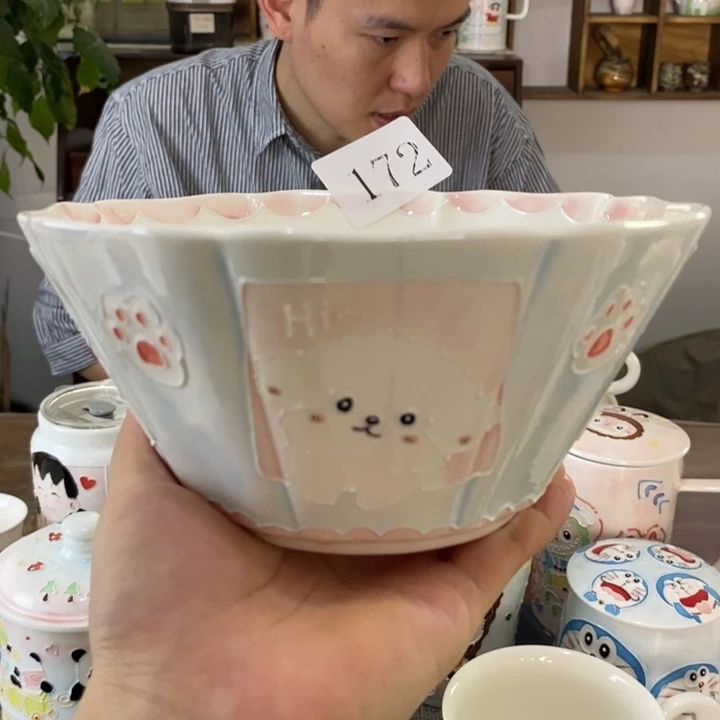 瓷片景德镇釉下彩手绘