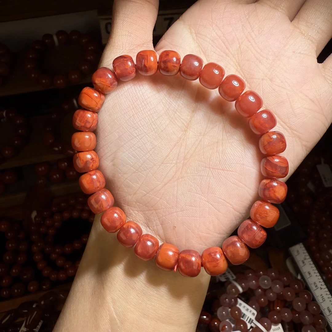 瓦西南红九口料火焰纹老型手串8mm/296/多样性发其一