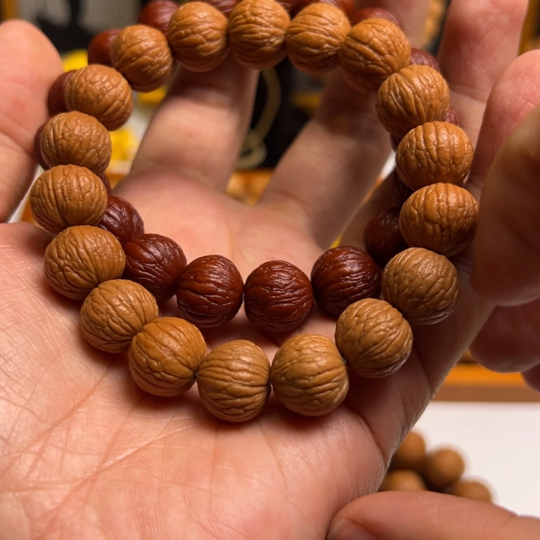 手串猴头核桃全品凤羽原皮精打底尺寸14-15