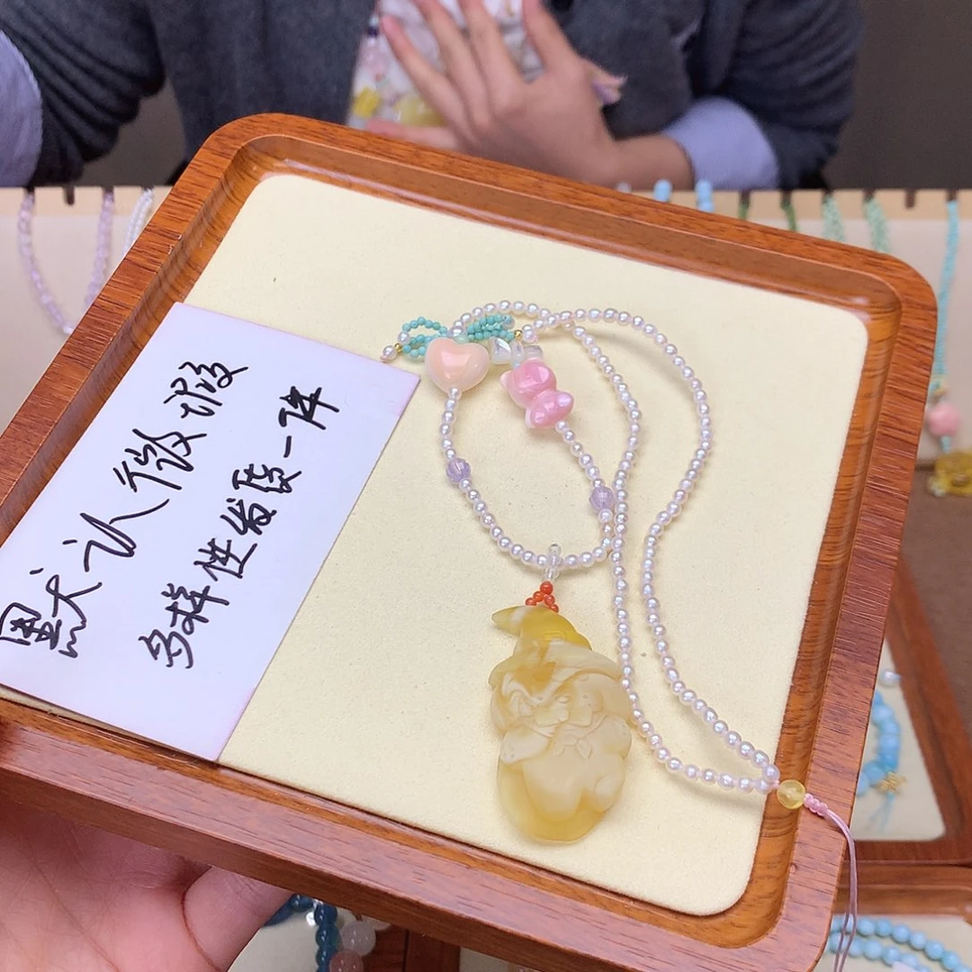 琥珀吊坠(不含链)未镶嵌喵*