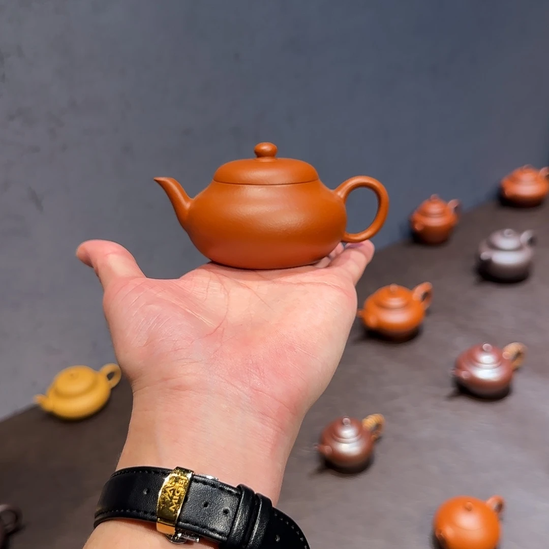 ╮***ﮧ茶壶紫砂朱泥 君乐 120cc